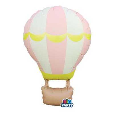 PALLONCINO MYLAR MONGOLFIERA ROSA CHIARO 54X87 CM