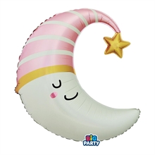 PALLONCINO MYLAR BABY LUNA ROSA 63X71 CM