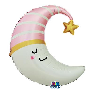 PALLONCINO MYLAR BABY LUNA ROSA 63X71 CM