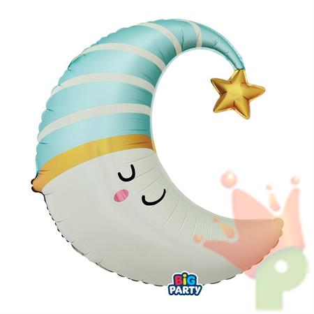 PALLONCINO MYLAR BABY LUNA CELESTE 63X71 CM