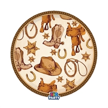 PIATTI TEMA WESTERN COWBOY 22 CM 6 PZ