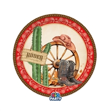 PIATTI TEMA WESTERN COWBOY 18 CM 6 PZ