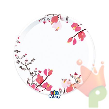 PIATTI DECO FIORI DI GILIEGIO 18 CM 6 PZ