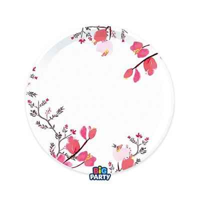PIATTI DECO FIORI DI GILIEGIO 18 CM 6 PZ
