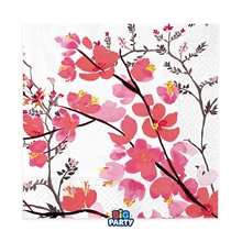 TOVAGLIOLI DECO FIORI DI CILIEGIO 33X33 16 PZ