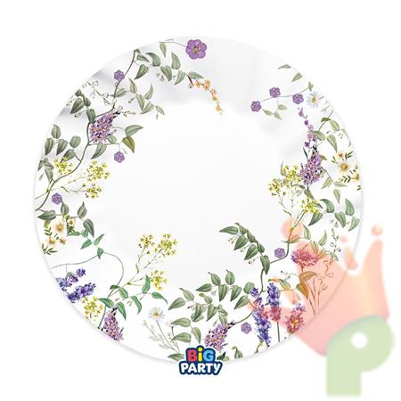PIATTI FLOWERS GARDEN 25 CM 6 PZ