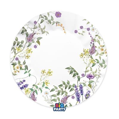 PIATTI FLOWERS GARDEN 25 CM 6 PZ