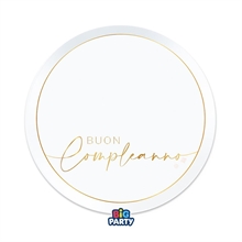 PIATTI BUON COMPLEANNO GOLD 24 CM 6 PZ