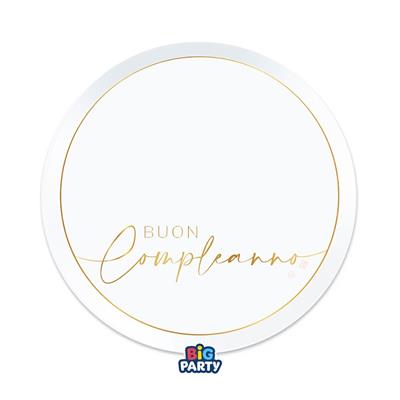 PIATTI BUON COMPLEANNO GOLD 24 CM 6 PZ