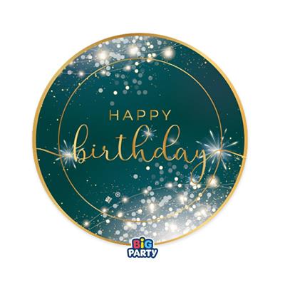 PIATTI HAPPY BIRTHDAY GLAMOUR 18 CM 6 PZ