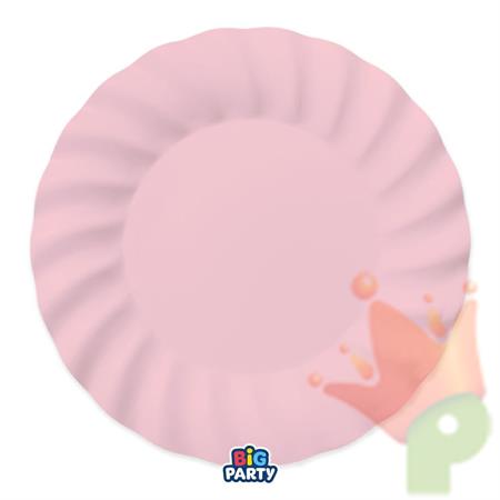 PIATTI IN CARTA WAVY ROSA BABY 30 CM 6 PZ