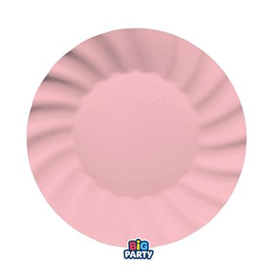 PIATTI IN CARTA WAVY ROSA BABY 25 CM 6 PZ