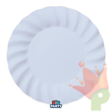 PIATTI IN CARTA WAVY CELESTE BABY 30 CM 6 PZ