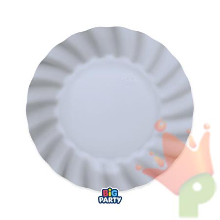 PIATTI IN CARTA WAVY CELESTE BABY 20 CM 6 PZ