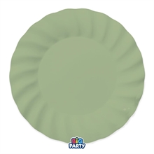 PIATTI IN CARTA WAVY VERDE OLIVA 30 CM 6 PZ