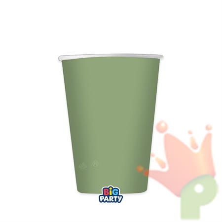 BICCHIERI WAVY VERDE OLIVA 250 CC 6 PZ