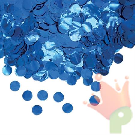 CORIANDOLI IN FOIL TONDI BLU METAL 2 CM 50 GR