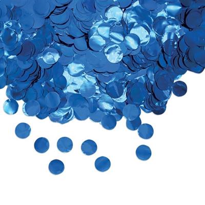 CORIANDOLI IN FOIL TONDI BLU METAL 2 CM 50 GR