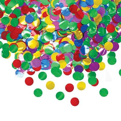 CORIANDOLI IN FOIL TONDI MULTICOLOR METAL 2 CM 50 GR