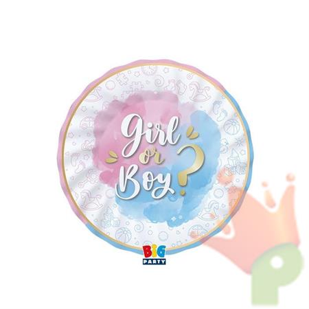 PIATTI GENDER REVEAL 20 CM 8 PZ