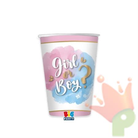BICCHIERI GENDER REVEAL 250 CC 8 PZ
