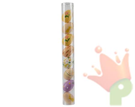 UOVA DA APPENDERE IN POLISTIROLO DECORATO 8 PZ 5 CM