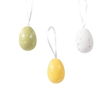 UOVA DA APPENDERE IN POLISTIROLO DECORATO 6 PZ 9 CM