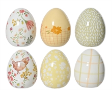 UOVO IN CERAMICA DECORATO 6,5XH.8 CM 1 PZ ASSORTITO