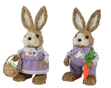 CONIGLIETTO /CONIGLIETTA CON VESTITO LILLA  1 PZ ASSORTITO