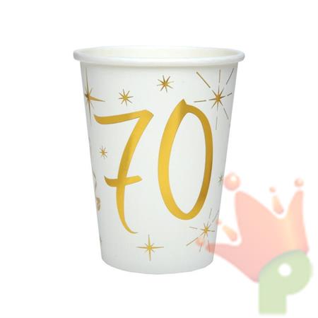BICCHIERI 70 ANNI ORO 10 PZ 26 CL
