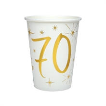 BICCHIERI 70 ANNI ORO 10 PZ 26 CL