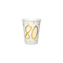 BICCHIERI 80 ANNI ORO 10 PZ 27 CL