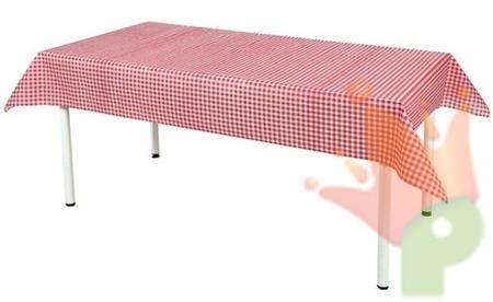TOVAGLIA TNT VICHY QUADRETTI ROSSO BIANCO 120CMX5 MT