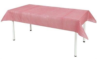 TOVAGLIA TNT VICHY QUADRETTI ROSSO BIANCO 120CMX5 MT