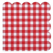 TOVAGLIOLI A QUADRETTI ROSSI E BIANCHI VICHY 33X33 20 PZ