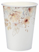 BICCHIERI IN CARTA DECORO FIORI BIANCHI 10 PZ 27 CL