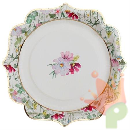PIATTI FLOREALI PASQUA 21 CM 10 PZ