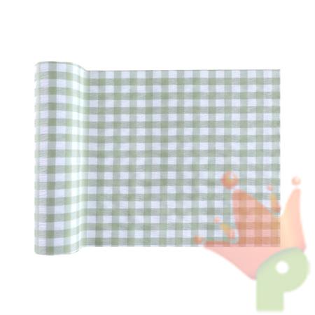 RUNNER DA TAVOLO VICHY VERDE 26CMX3MT