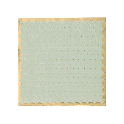TOVAGLIOLI VERDE SALVIA POIS ORO 25X25 20 PZ