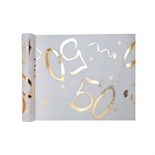 RUNNER BIANCO E ORO 50 ANNI 30CMX5MT