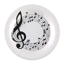 PIATTI DECORO NOTE MUSICALI 22,5 CM 10 PZ