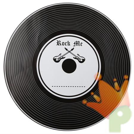 TOVAGLIETTA DISCO IN VINILE 34 CM 6 PZ