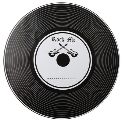 TOVAGLIETTA DISCO IN VINILE 34 CM 6 PZ