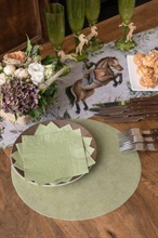 TOVAGLIETTE ROTONDE VERDE OLIVA 34 CM 50 PZ