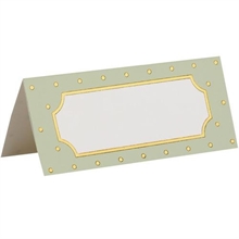 SEGNAPOSTO IN CARTA VERDE OLIVA POIS 7X3 CM 10 PZ