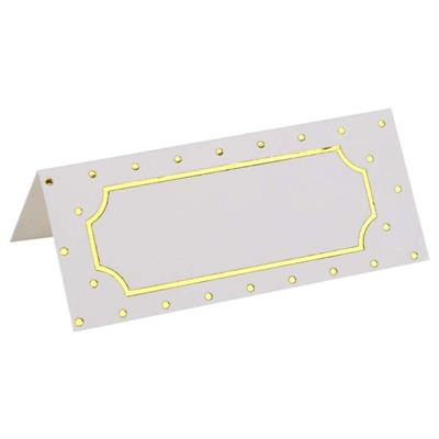 SEGNAPOSTO IN CARTA BIANCO POIS 7X3 CM 10 PZ
