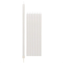 CANDELINE STELO BIANCO PERLA 10 PZ 15,5 CM