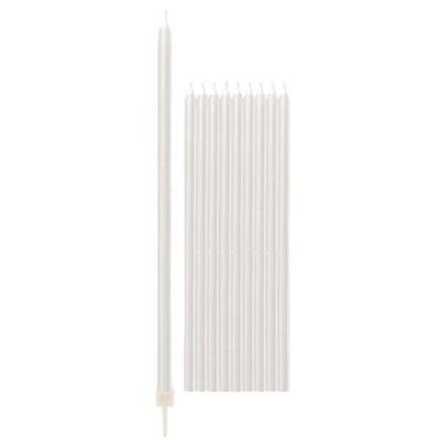 CANDELINE STELO BIANCO PERLA 10 PZ 15,5 CM