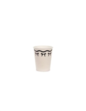 BICCHIERI IN CARTA CREMA CON FIOCCHI NERI 6 PZ 220 ML