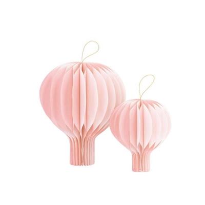MONGOLFIERE IN CARTA NIDO D'APE ROSA 2 PZ 20/30 CM